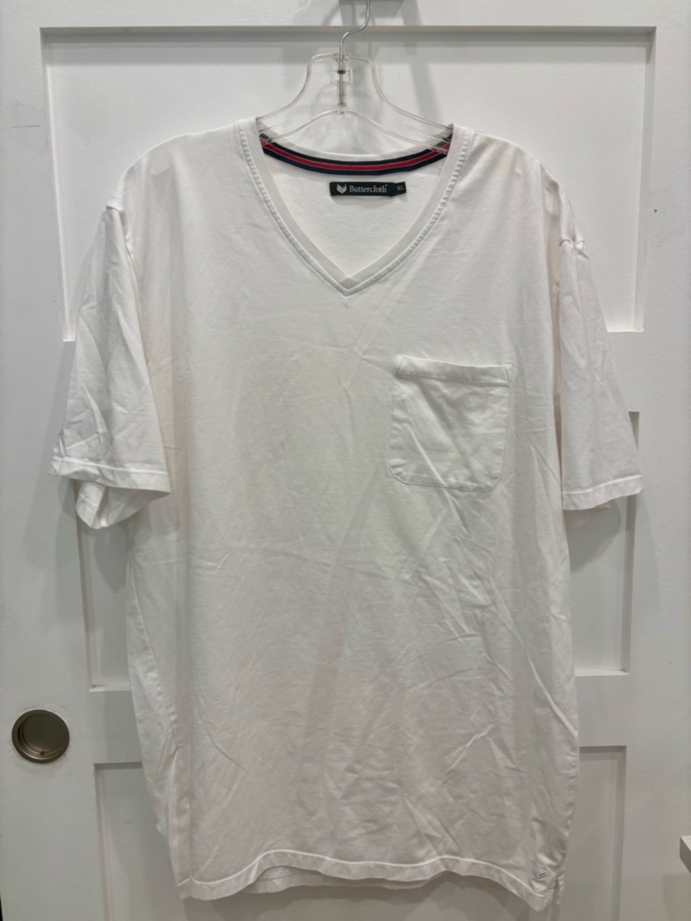 3 Buttercloth Men’s V-Neck Pocket Short Sleeve Tees in White, Black & Gray